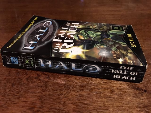 "Halo: The Fall of Reach", my second copy, as the first was read so many times that the cover was falling apart